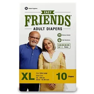 Friends Easy Adult Diapers Tape Style - 10 Count (Extra Large)