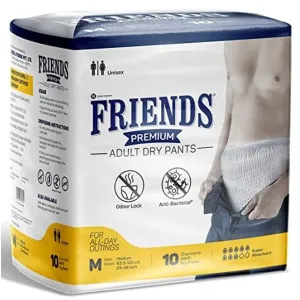 Friends Premium Adult Diapers Pant Style - 10 Count -XL