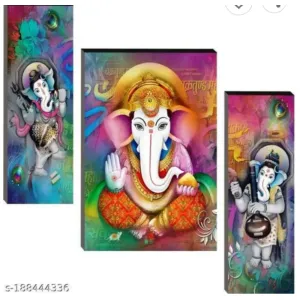 Lord Ganesha photo Frame ( 3 paintings)