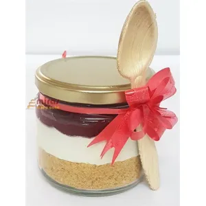 Cheese cake in jar