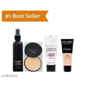 MAKEUP FIXER SPRAY, FACE COMPACT POWDER FACE MAKEUP & MAKEUP BASE PRIMER ,WATERPROOF PREMI