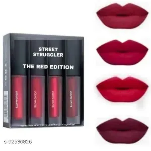 Matte Liquid Red Edition Lipstick (Pack of 4)