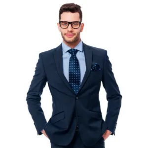 Navy blue suit for office