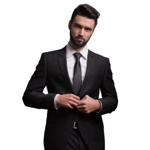 Solid black suit