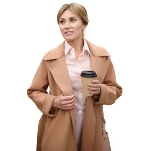 Coffee brown coat for women