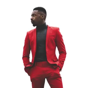 Casual red suit for men