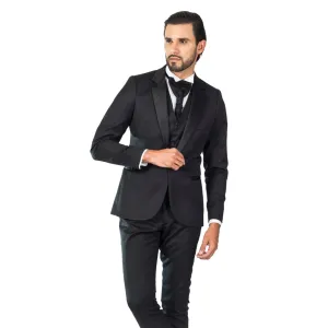Proper black suit set for men