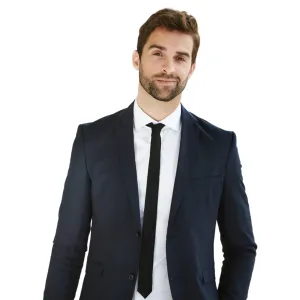 Men Navy Blue Suit