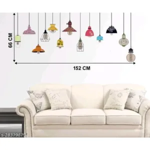 Classic Hanging lamp Wall Sticker Self Adhesive Sticker (Pack of 1)