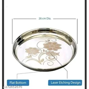 Stylish lazer printed steel plates 6 piece set
