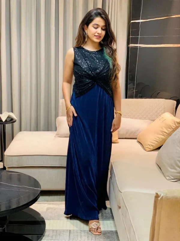 Sequins Body long gown for Party