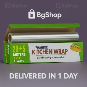 Aluminium foil Roll 20+5m free majestix
