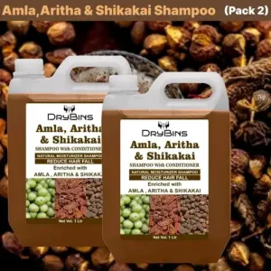Amla, Aritha & Shikakai Shampoo with Conditioner | Anti-Hairfall & Anti-Dandruff Solution 