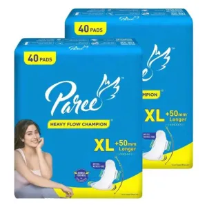 Paree Dry feel sanitary pads XL - 40 pc combo of 2