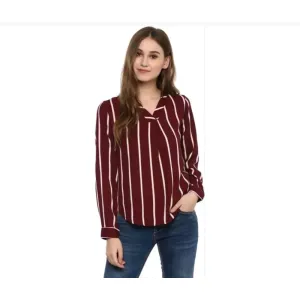 Neo Queen Maroon Stripe Top
