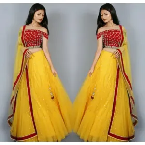 Winter Collection – New Design Net Semi-Stitched Lehenga Choli