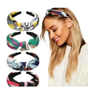 Trendy Women Multi Color Abs Plastic Knot Hair Band (Pack-6)