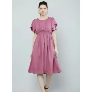 Classic Polyester Solid Dresses for Women



