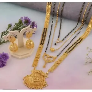 Trendy Alloy Combo Mangalsutra with Earring for Women