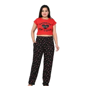 Printed Soft Cotton Pyjama/Lower for Women’s Nightwear & Lounge Wear (Set of 2)