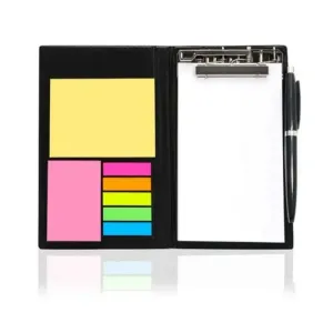 DALUCI Memo Note Pad with Sticky Notes & Clip Holder