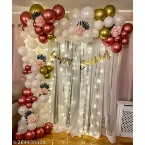 Birthday Decoration curtain with balloons