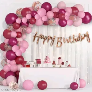 Birthday Decoration Curtain with ballons 