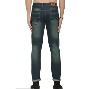 Green Polycotton Solid Regular Fit Mid-Rise Jeans