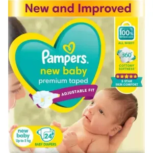 Pampers Active Baby Diapers – New Born (24 Pieces)