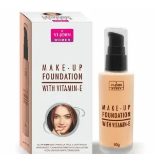 Product Name: VI-JOHN Matte Liquid Makeup Foundation with Pump – Light Brown (50g)