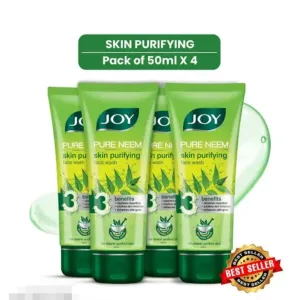 Joy Skin Purifying Neem Face Wash for Oily Skin (50ml x 4 = 200ml)