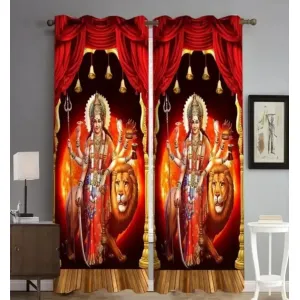 God Print Digital Door Curtain-7Ft-1Pc