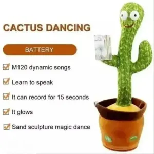 Dancing Cactus Talking Toy, Cactus Plush Toy (Cactus Toy) (Pack Of 1)