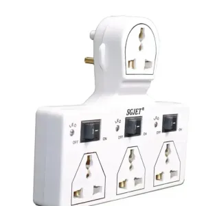 SGJET 4 Universal Socket 3 Switch Multi Plug Extension Board (Traveler Multi Plug Extensio