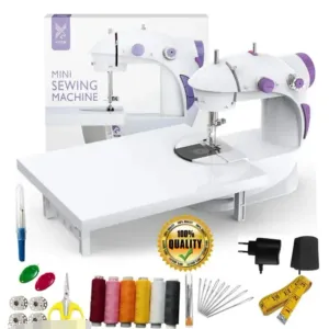 MADHAV Enterprise Tech Sewing Machine with Extension Table & Free Sewing Kit – Beginner Fr