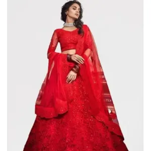 Charvi Refined Women's Embroidered Lehenga Choli with Dupatta

