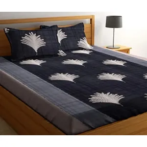 Heavy quality Glace Cotton Double Bedsheet With 2 Pillow Covers