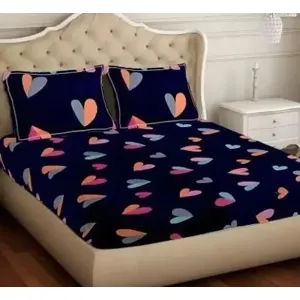3D Double Bedsheet With 2 Pillow Covers