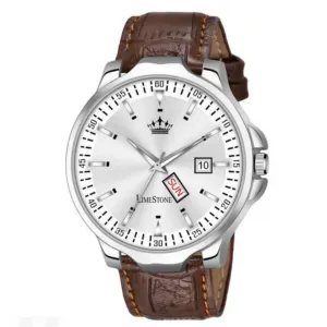 LIMESTONE Elite Men Brown Faux Leather/Leatherette Analog Watch