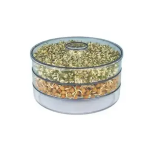 Plastic Sprout Maker Box with 3 Containers – Airtight & Hygienic

