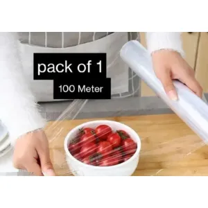 Cling Film, Multipurpose Plastic Food Wrap, 12" x 100 Metres - Pack of 1