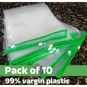 Medium Ziplock Bags for Fridge & Freezer Storage (9" x 10") – Pack of 10