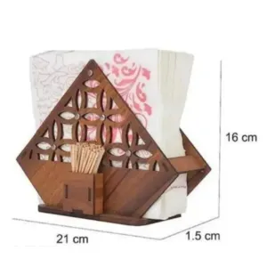 Wooden Tissue Paper Holder – Elegant Tableware for Home, Restaurant & Hotel (Pack of 1)
