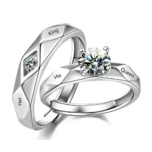 Allure Bejeweled Couple Rings