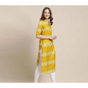 Stylish A-Line Multicoloured Printed Crepe Kurti For Women
