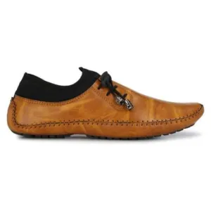 AKIKO Men Driving Shoes - TAN, Lace Loafer Shoe For Men, Casual Shoes for Men, Comfort sho
