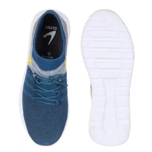 Blue Printed Slip-on Sneakers For Men