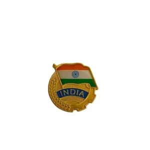 CZARDONIC Indian National Flag Tiranga/Tricolor Non-Precious Metal Badge/Brooch for Indepe