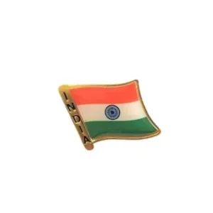 CZARDONIC Indian National Flag Tiranga/Tricolor Non-Precious Metal Badge/Brooch for Indepe
