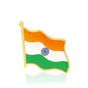 CZARDONIC Indian National Flag Tiranga/Tricolor Non-Precious Metal Badge/Brooch for Indepe